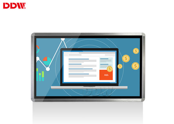 Màn hình LCD trong suốt 32 "Bảng hiệu kỹ thuật số Vỏ ngoài Shinning Black Network Wifi 3g / 4g Module