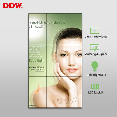 Độ sáng cao 500nits Màn hình treo tường video lớn, Màn hình TV LCD 55 '' Videowall