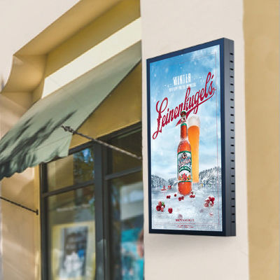 Bảng hiệu kỹ thuật số độ sáng cao treo tường ngoài trời 43 inch bằng nhôm