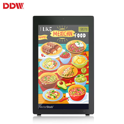 Màn hình LCD cảm ứng ngoài trời có dung lượng di động với bánh xe hiển thị quảng cáo bằng pin