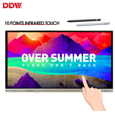 65Inch Display Interactive Bảng trắng 20 điểm Bảng tương tác LCD cảm ứng đa điểm IR