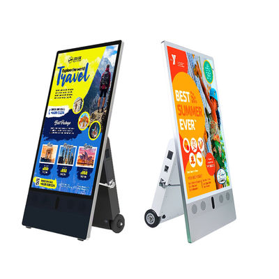 43 inch Digital Signage ngoài trời Đèn di động và pin chạy cho các giải pháp quảng cáo hiệu quả